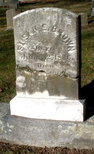 Grave stone of Susan E. (Brown ) Hathaway, 1836-1903, in Oak Grove Cemetery, New Bedford, MA